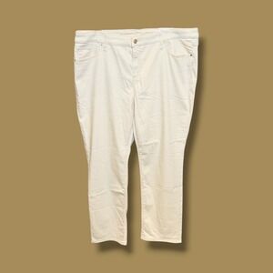 Chico's So Slimming Girlfriend Slim Leg Jean Womens Cream Stretch Classic 18/3.5